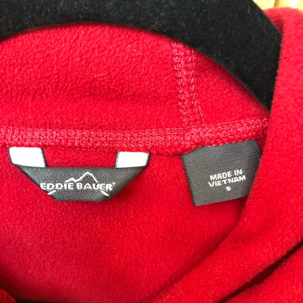 Eddie Bauer Red Velour Pattern Fitted Jacket - image 3